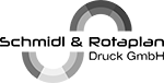 Logo Druckerei Schmidl und Rotaplan, langjähriger Unterstützer des Turmtheaters